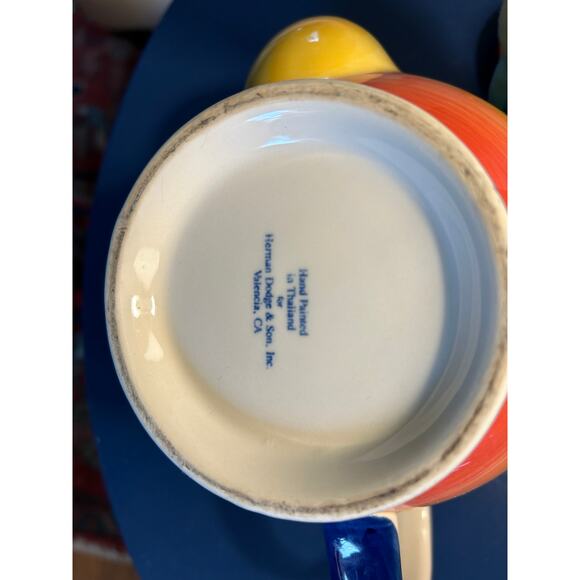 Herman Dodge & Son Hues n Brews Orange and Yellow handpainted - Picture 6 of 6